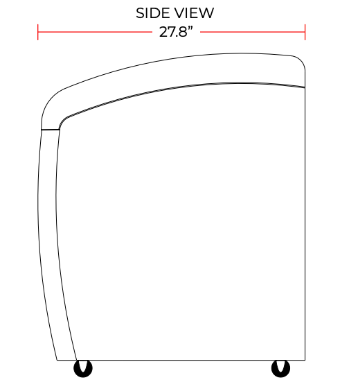 Coldline XS360 50" Curved Glass Top Display Ice Cream Freezer, 13 Cu. Ft.
