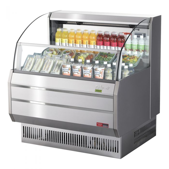 Turbo Air TOM-40SS-N 39" Slim Line, Horizontal Open Display Merchandiser, Stainless steel, 6.7 Cu. Ft.