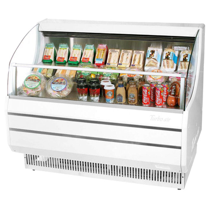 Turbo Air TOM-40SW(B)-N 39" Slim Line, Horizontal Open Display Merchandiser, White or Black, 6.7 Cu. Ft.