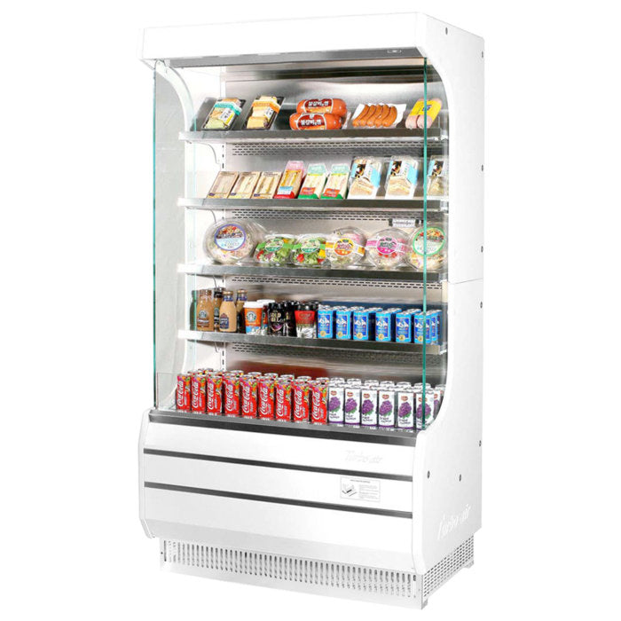 Turbo Air TOM-40W(B)-N 39" Vertical Open Display Merchandiser, Full Size, White or Black, 12.5 Cu. Ft.