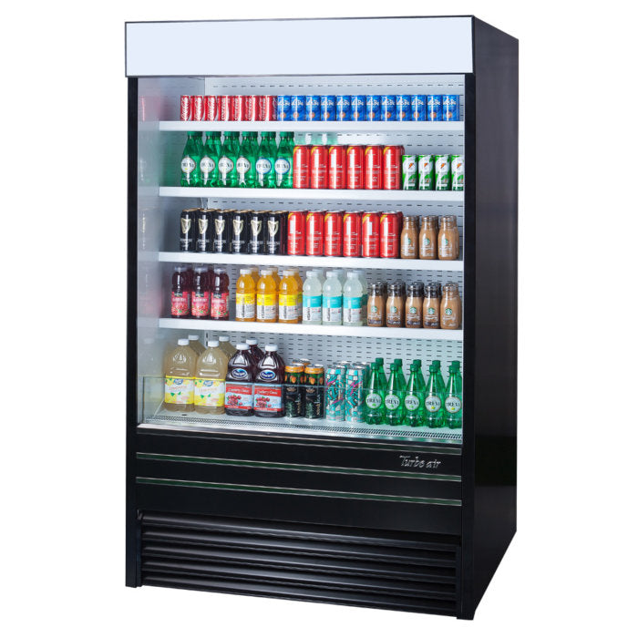 Turbo Air TOM-48EB-N 48"Vertical Air Curtain Open Display Merchandiser, 24.1 Cu. Ft.