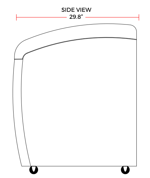 Coldline XS500YX 58" Curved Glass Top Display Ice Cream Freezer with LED and 5 Baskets