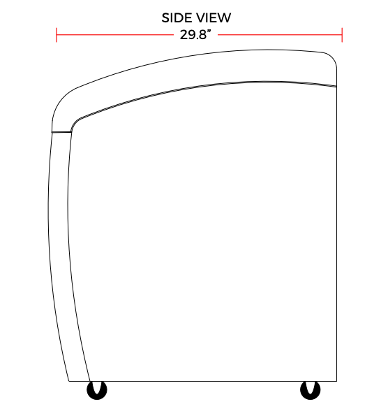 Coldline XS700YX 79" Curved Glass Top Display Ice Cream Freezer with LED 6 Baskets
