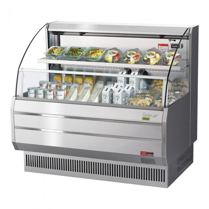 Turbo Air TOM-50LS-N 50" Low Profile, Horizontal Open Display Merchandiser, Stainless steel, 9.8 Cu. Ft.