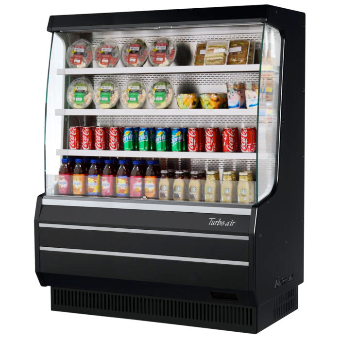 Turbo Air TOM-50MW(B)-N 50" Vertical Open Display Merchandiser, Medium Height, White or Black, 11.1 Cu. Ft.