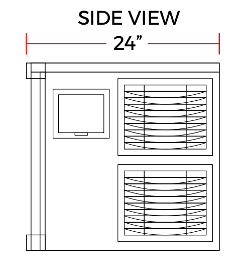 Coldline ICE500T-HA 30" 550 lb. Ice Machine Air Cooled Half Cube Modular