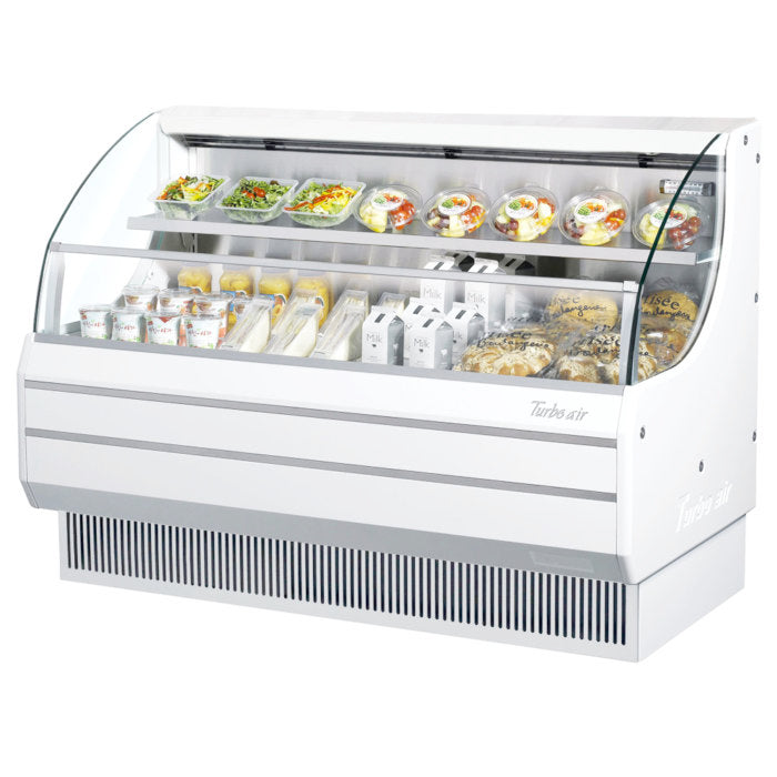 Turbo Air TOM-60LW(B)-N 63" Low Profile, Horizontal Open Display Merchandiser, White or Black