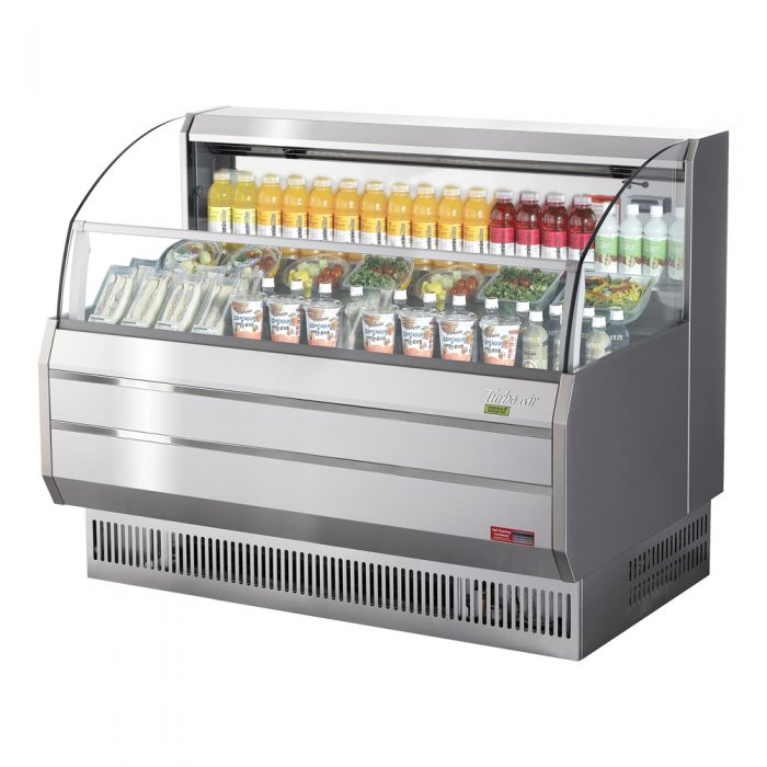Turbo Air TOM-60SS-N 63" Slim Line, Horizontal Open Display Merchandiser, Stainless steel, 11.2 Cu. Ft.