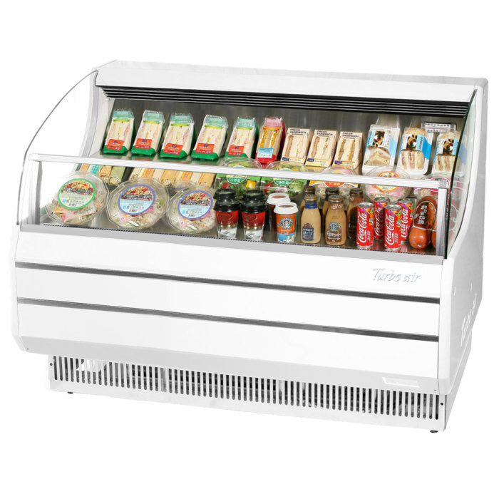 Turbo Air TOM-60SW(B)-N 63" Slim Line, Horizontal Open Display Merchandiser, White or Black