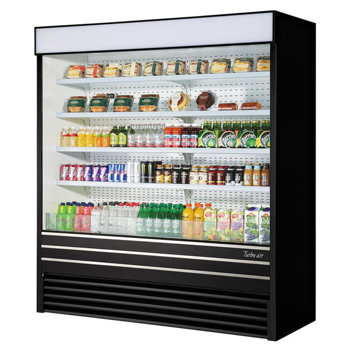 Turbo Air TOM-72EB-N 72"Vertical Air Curtain Open Display Merchandiser, 37.1 Cu. Ft.