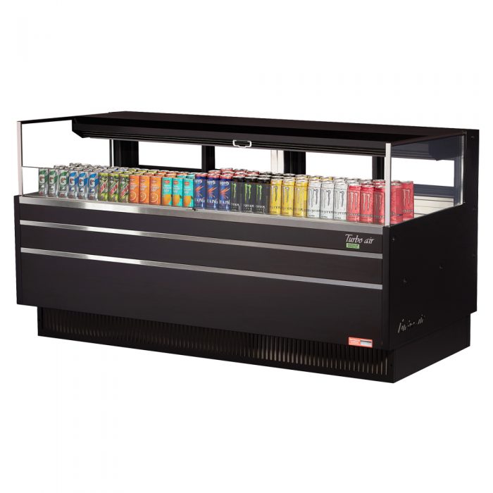 Turbo Air TOM-72L-UFD-W(B)-1S-N 70-3/4" Low Profile Open Display Merchandiser, European Straight Style, 9.7 Cu. Ft.