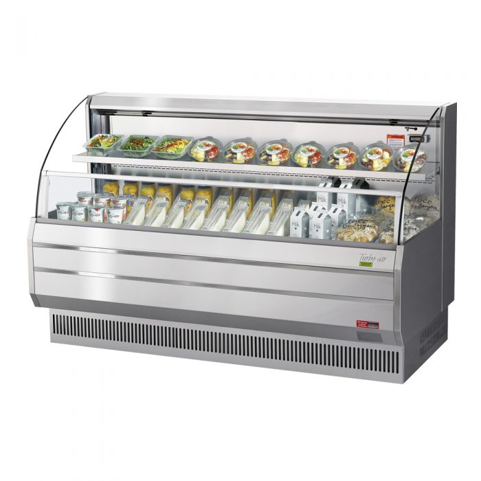 Turbo Air TOM-75LS-N 75" Low Profile, Horizontal Open Display Merchandiser, Stainless steel, 14.8 Cu. Ft.