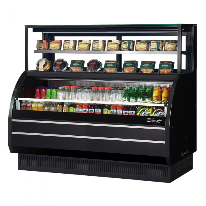 Turbo Air TOM-W-60SB-UF-N 62" Dual Service Open Display Merchandiser, European Style Straight Front