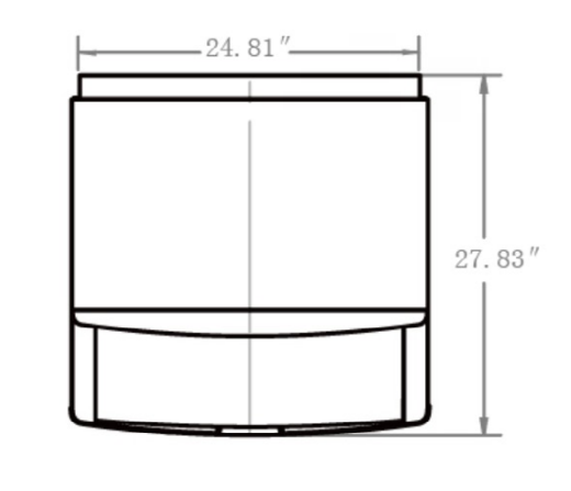Coldline ICE180 26" 160 lb. Air Cooled Half Cube Ice Machine with Bin