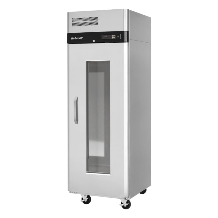 Turbo Air M3R24-1-G-N 1 Glass Door Top Mount Refrigerator, with Field Reversible Hinge, 21.6 Cu. Ft.