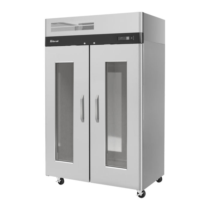 Turbo Air M3R47-2-G-N 2 Glass Door Top Mount Refrigerator, 42.3 Cu. Ft.