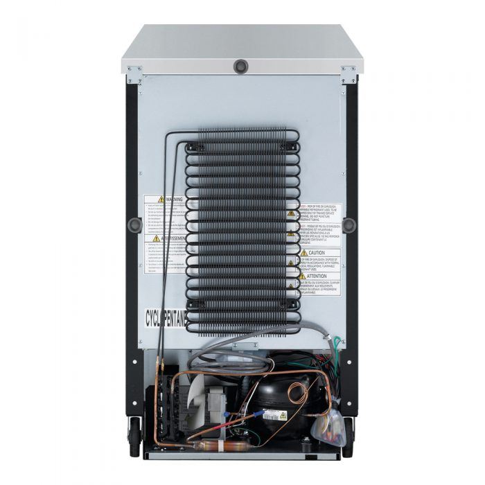 Turbo Air TBB-1SB-N6 1 Solid Door 24" Back Bar Cooler, Black Vinyl Exterior, 7.76 Cu. Ft.