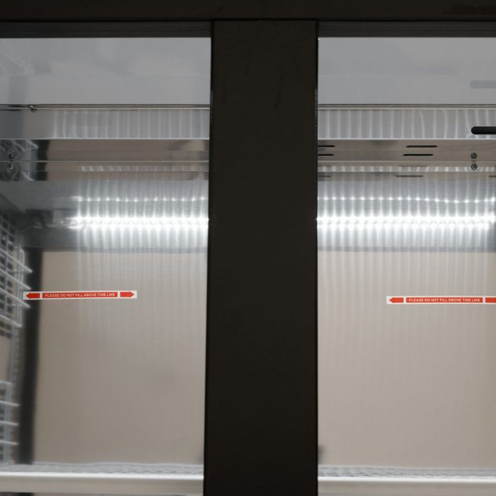 Turbo Air TBB-24-48SB-N6 24-1/2"D Narrow Back Bar Cooler, 2 Solid Door 49" Black Vinyl Exterior Back Bar Cooler, 12.2 Cu. Ft.