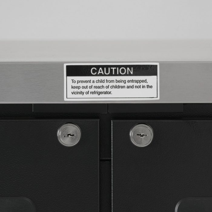 Turbo Air TBB-24-60SB-N6 24.5" Deep Narrow Back Bar Cooler, 2 Solid Door 61" Black Vinyl Exterior Back Bar Cooler, 16.4 Cu. Ft.