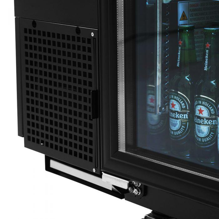 Turbo Air TBB-24-60SG-N 24.5" Deep Narrow Back Bar Cooler, 2 Glass Door 61" Black Vinyl Exterior Back Bar Cooler, 16.4 Cu. Ft.