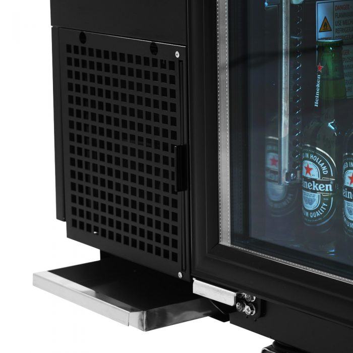 Turbo Air TBB-24-72SG-N 24.5" Deep Narrow Back Bar Cooler, 3 Glass Door 73" Black Vinyl Exterior Back Bar Cooler, 20.6 Cu. Ft.