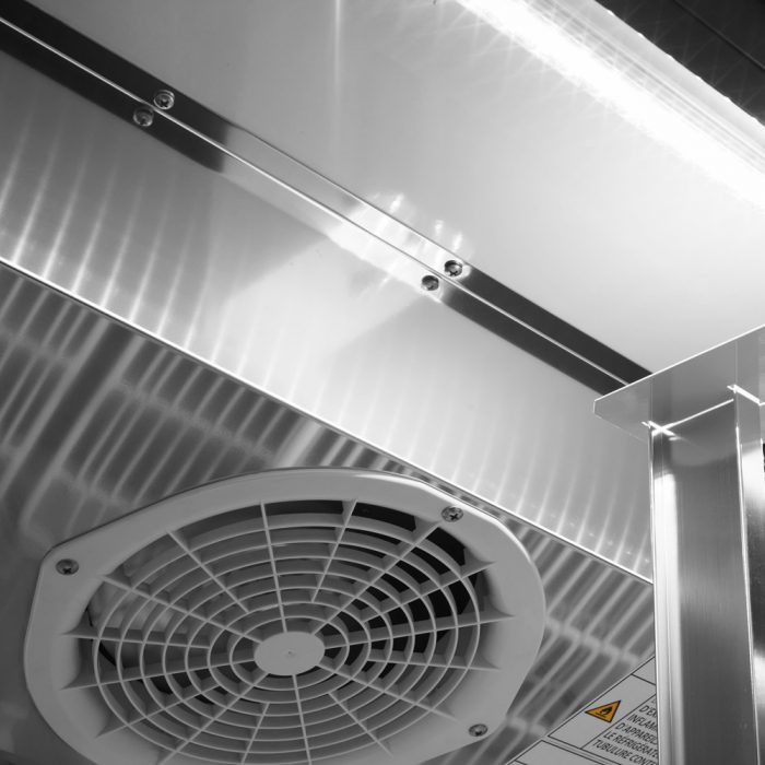 Turbo Air TBB-2SG-N 2 Glass Door 59" Back Bar Cooler, Black Vinyl Exterior, 19 Cu. Ft.