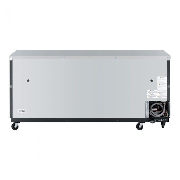 Turbo Air TBB-4SB-N 3 Solid Door 90" Back Bar Cooler, Black Vinyl Exterior, 36.4 Cu. Ft.