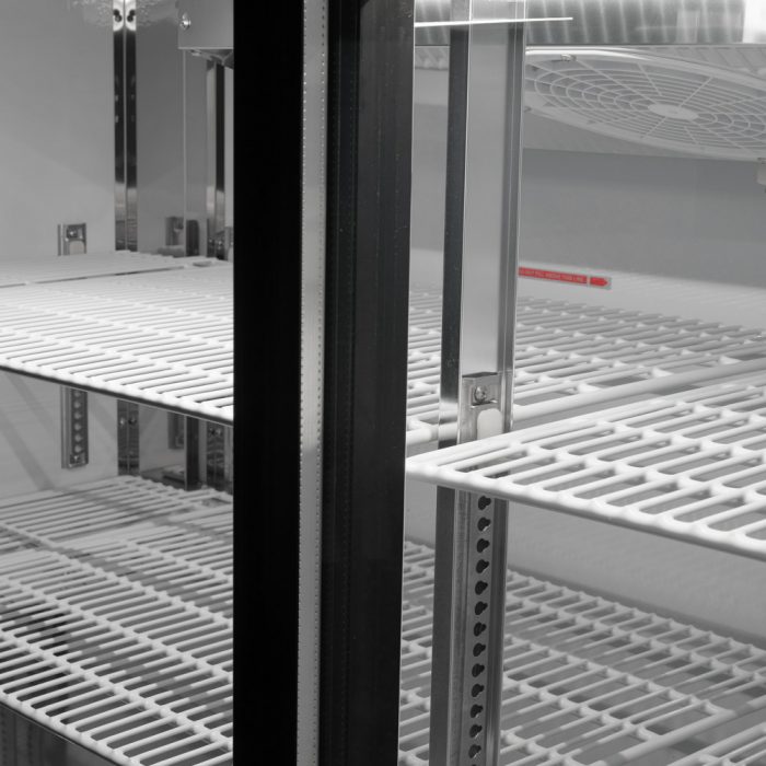 Turbo Air TBB-4SB-N 3 Solid Door 90" Back Bar Cooler, Black Vinyl Exterior, 36.4 Cu. Ft.