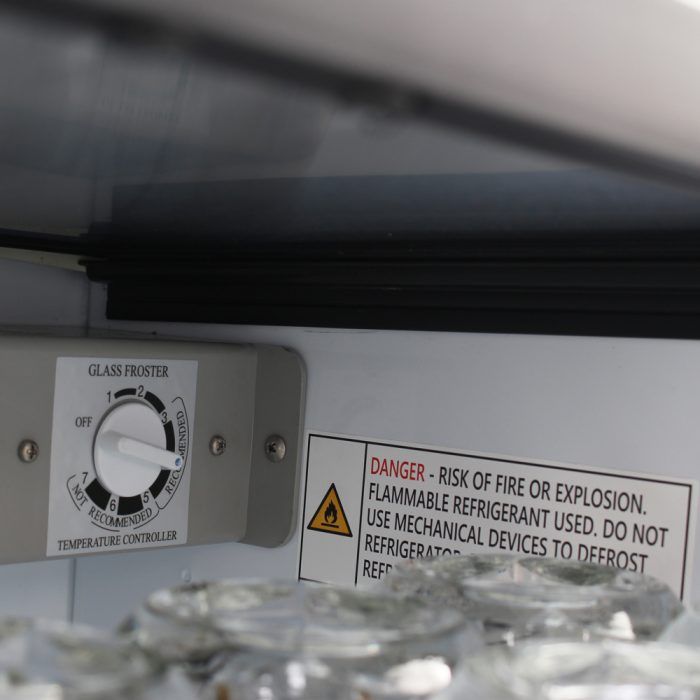 Turbo Air TBC-24SB-GF-N6 1 Lid Black Vinyl Exterior Glass Chiller & Froster