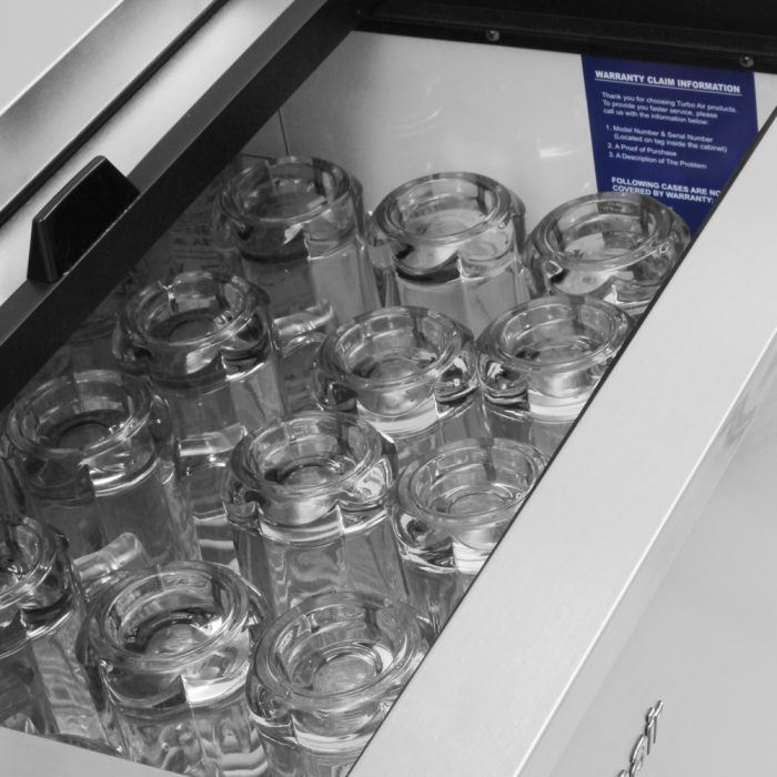 Turbo Air TBC-24SD-GF-N6 1 Lid Stainless Steel Exterior Glass Chiller & Froster