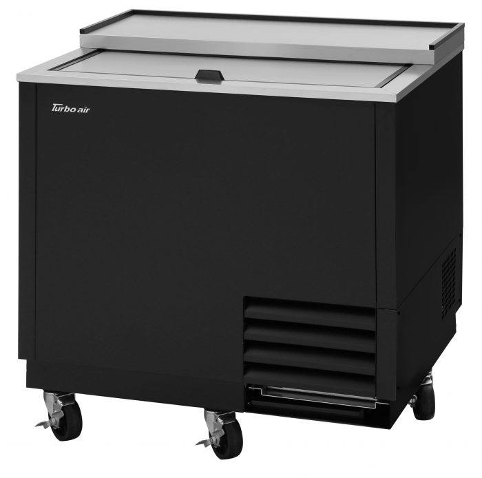 Turbo Air TBC-36SB-GF-N 1 Lid Black Vinyl Exterior Glass Chiller & Froster