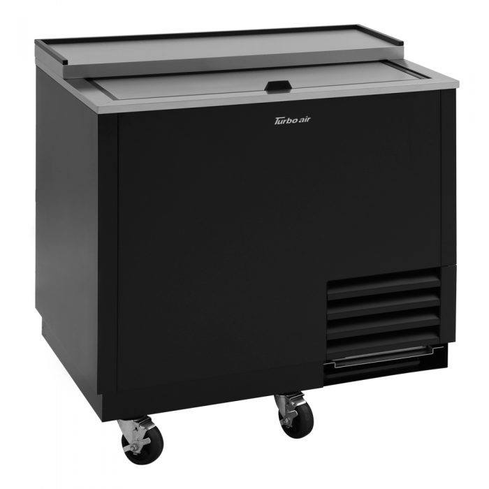 Turbo Air TBC-36SB-GF-N 1 Lid Black Vinyl Exterior Glass Chiller & Froster