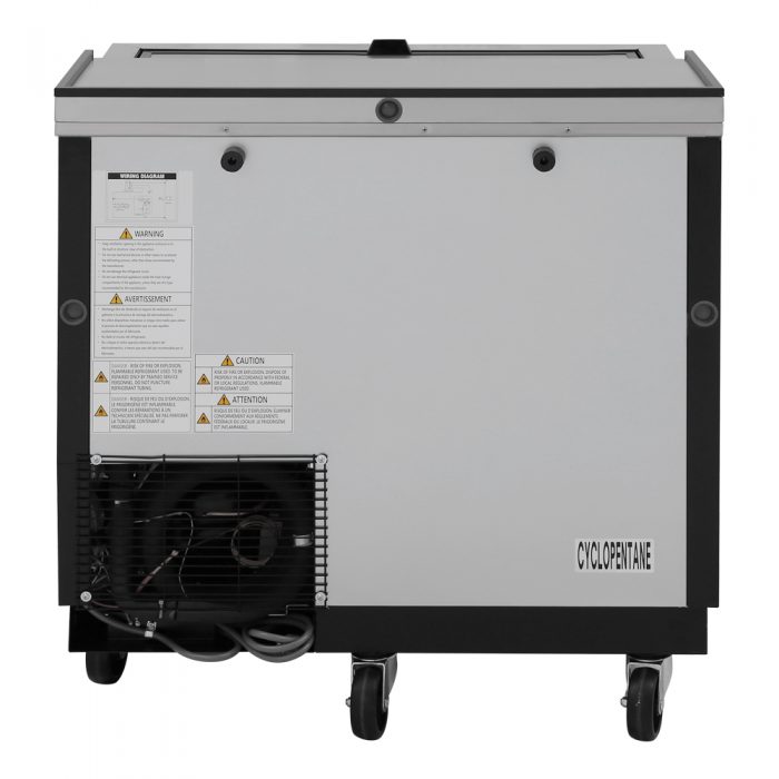 Turbo Air TBC-36SB-GF-N 1 Lid Black Vinyl Exterior Glass Chiller & Froster