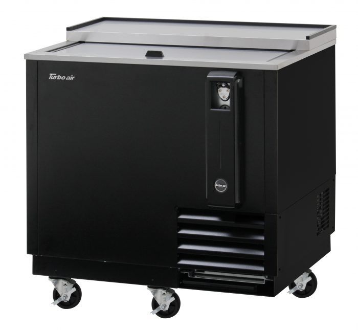 Turbo Air TBC-36SB-N6 1 Lid Black Vinyl Exterior Bottle Cooler