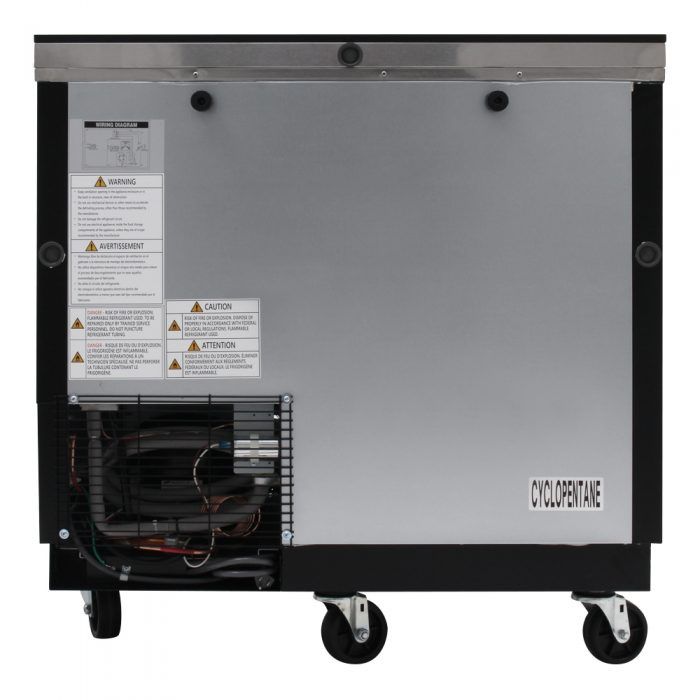 Turbo Air TBC-36SB-N6 1 Lid Black Vinyl Exterior Bottle Cooler