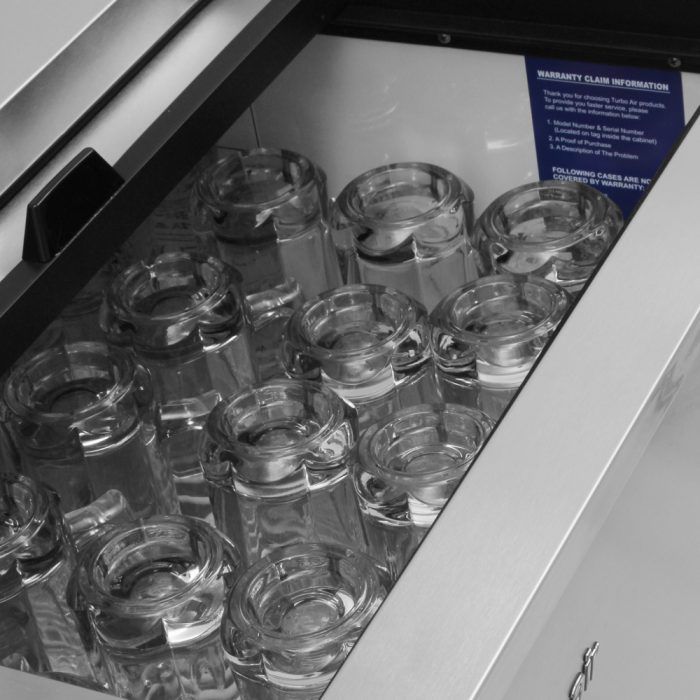 Turbo Air TBC-36SD-GF-N 1 Lid Stainless Steel Exterior Glass Chiller & Froster
