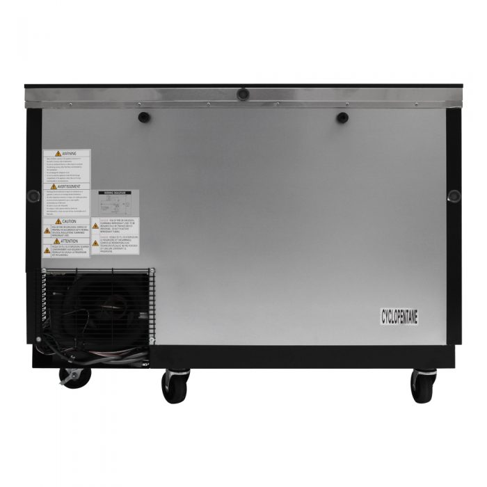 Turbo Air TBC-50SB-GF-N 2 Lids Black Vinyl Exterior Glass Chiller & Froster
