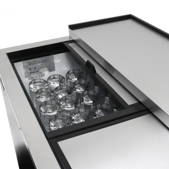 Turbo Air TBC-50SB-GF-N 2 Lids Black Vinyl Exterior Glass Chiller & Froster