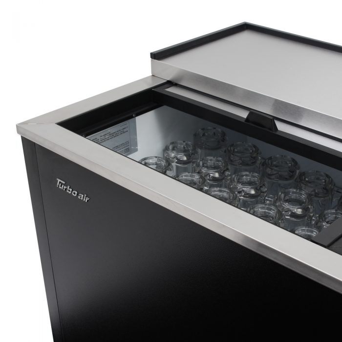 Turbo Air TBC-50SB-GF-N 2 Lids Black Vinyl Exterior Glass Chiller & Froster