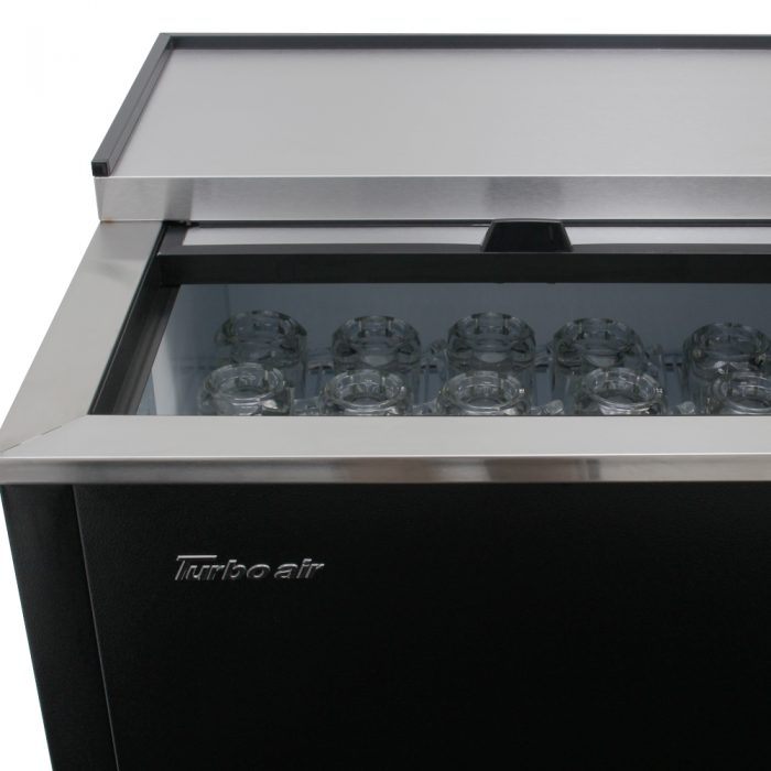 Turbo Air TBC-50SB-GF-N 2 Lids Black Vinyl Exterior Glass Chiller & Froster