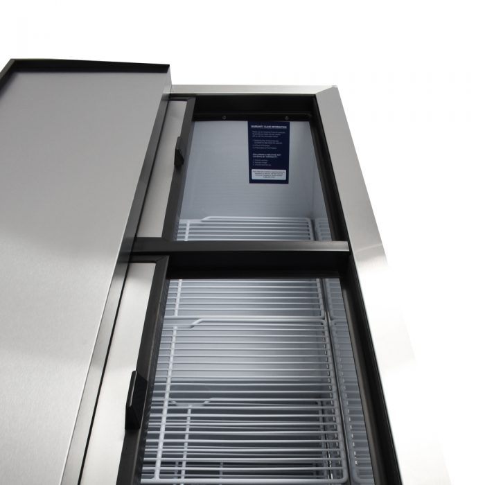 Turbo Air TBC-50SB-GF-N 2 Lids Black Vinyl Exterior Glass Chiller & Froster