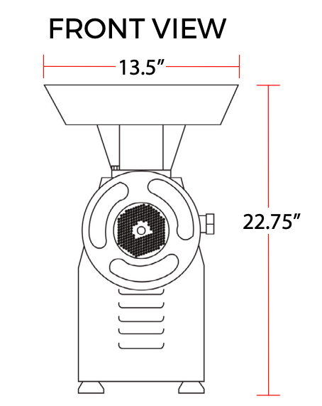 Prepline MC32 #32 HUB 2 HP 661 lb. Meat Grinder
