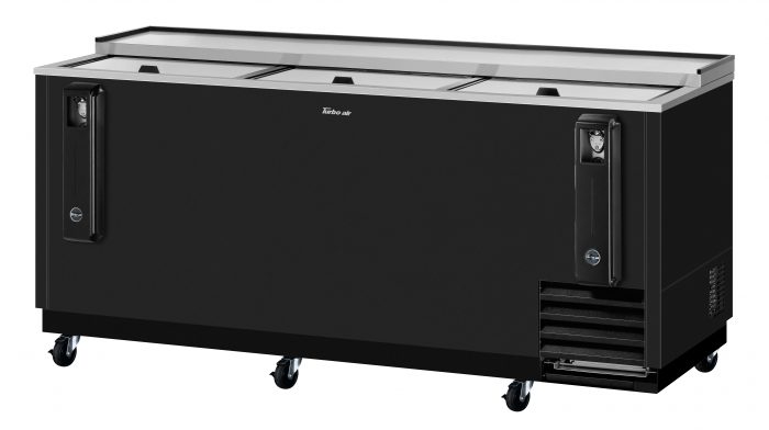 Turbo Air TBC-80SB-N 3 Lids Black Vinyl Exterior Bottle Cooler