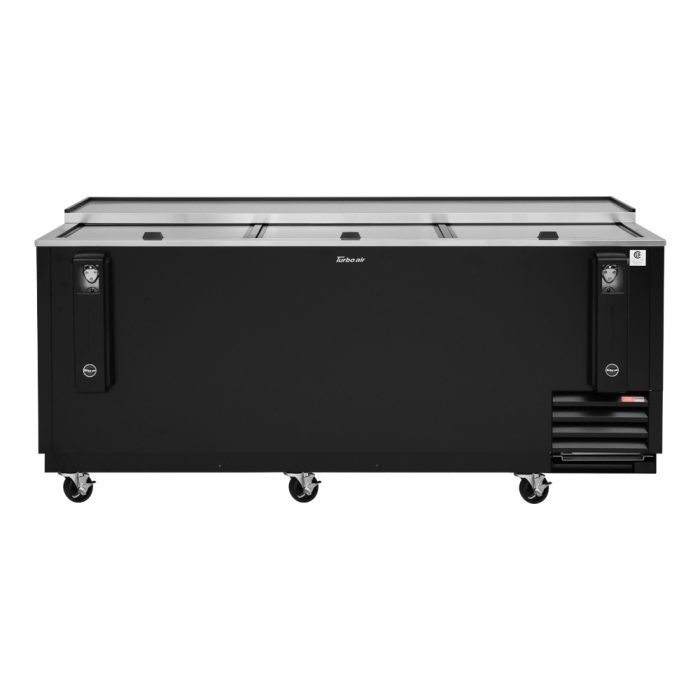 Turbo Air TBC-80SB-N 3 Lids Black Vinyl Exterior Bottle Cooler