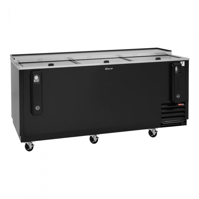 Turbo Air TBC-80SB-N 3 Lids Black Vinyl Exterior Bottle Cooler