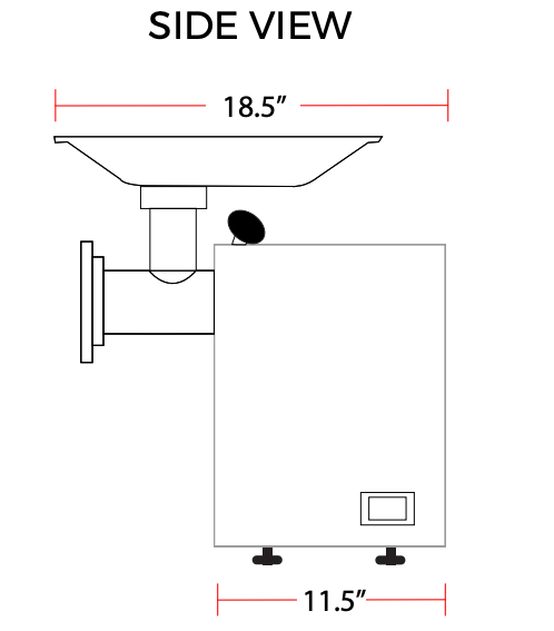 Prepline MC22 #22 HUB 1-1/2 HP 450 lb. Meat Grinder