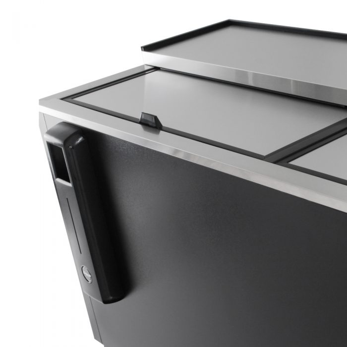 Turbo Air TBC-80SB-N 3 Lids Black Vinyl Exterior Bottle Cooler