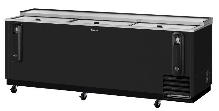 Turbo Air TBC-95SB-N 3 Lids Black Vinyl Exterior Bottle Cooler