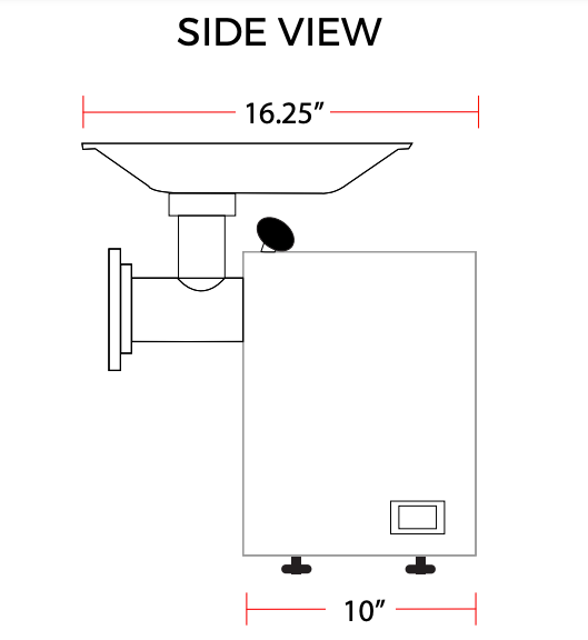 Prepline MC12 #12 HUB 1 HP 250 lb. Meat Grinder