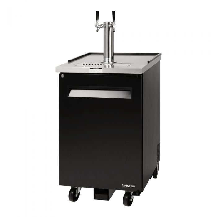 Turbo Air TBD, 1SB, N6 1 Keg Capacity Beer Dispenser, Black Vinyl Exterior